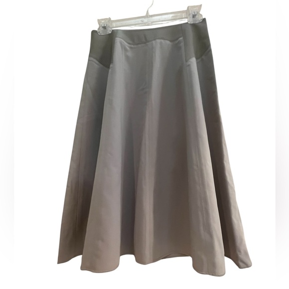 My Tribe Gray A Line Skirt with Leather NWT XSSmall